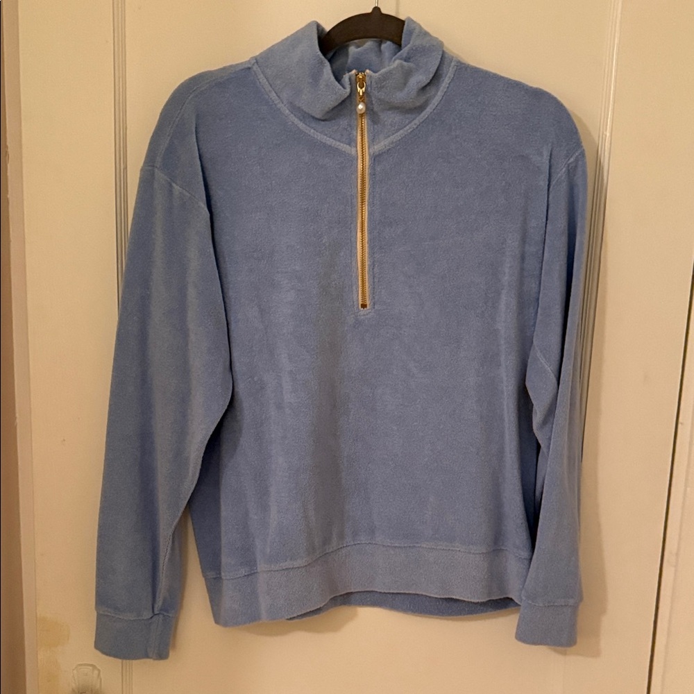 Light Blue Stoney Clover x DONNI Quarter-Zip Fleece Pullover